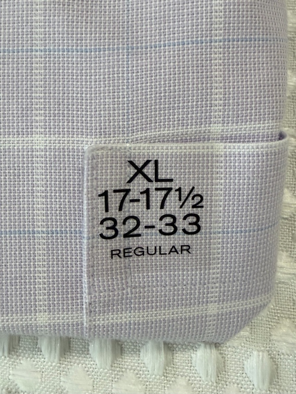 Stafford CoolMax Oxford in Orchid Plaid Dress Shirt XL (17-17 1/2” and 32-33”) - Picture 3 of 4